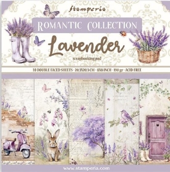 Stamperia Paper Pad 20 x 20 cm Lavender SBBS108