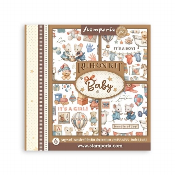 Stamperia Rub On Kit Baby DFLRBX05