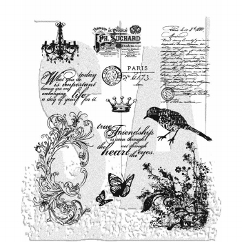 Stampers Anonymous Cling Stamp Shabby French CMS087