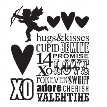 Stampers Anonymous Cling Stamp Valentine Silhouettes CMS121