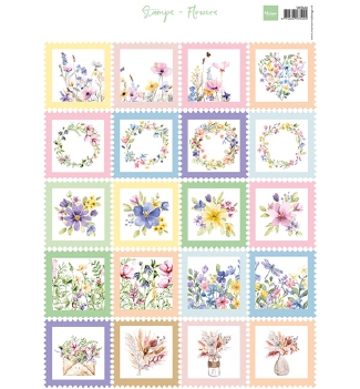 Marianne Design Knipvel Stamps Flowers VK9646