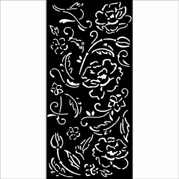Stamperia Mask Stencil Old Lace Flowers KSTDL105
