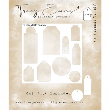 Tracy Evans Mask Stencil Tag Mix ST007 TE