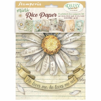 Stamperia MINI Rice Paper Daisy Art DFSA6X04