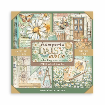 Stamperia MAXI Pad 20 x 20 cm Daisy Art SBBSXB22