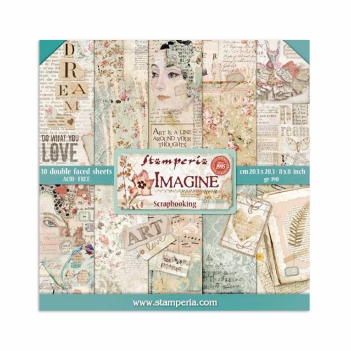 Stamperia Paper Pad 20 x 20 cm Imageine SBBS07