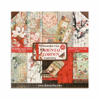 Stamperia Paper Pad 20 x 20 cm Oriental Garden SBBS09