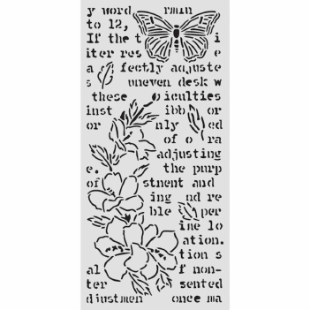 Stamperia Mask Stencil Butterfly and Flower KSTDL151