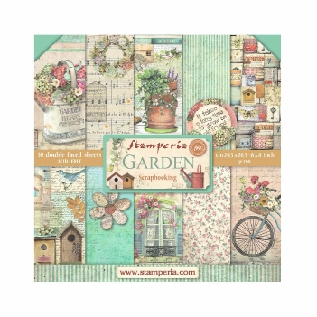 Stamperia Paper Pad 20 x 20 cm Garden SBBS104