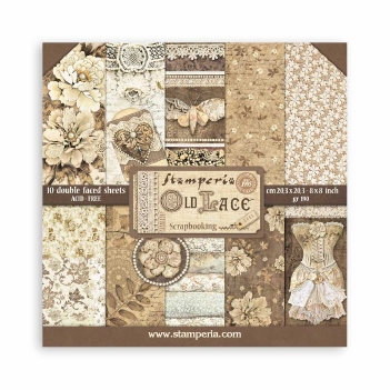 Stamperia Paper Pad 20 x 20 cm Old Lace SBBS116