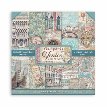 Stamperia Paper Pad 20 x 20 cm Venice City of Art SBBS128