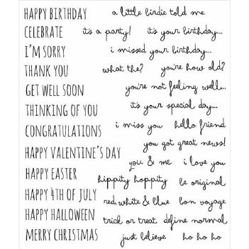 Stampers Anonymous Cling Stamp Crazy Talk CMS236