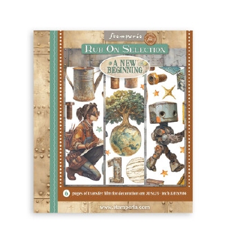 Stamperia Rub On Selection A New Beginning DFLRBXG03