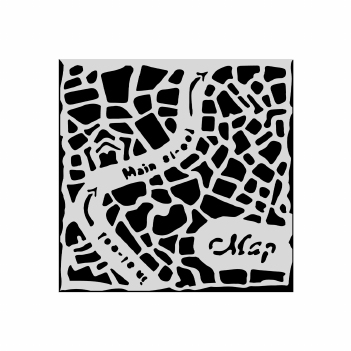 Stamperia Mask Stencil Street Map KSTDS07