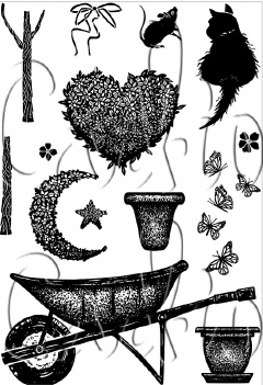 Card-io Clear Stamp Barrow & Butterflies CCSTBAR-02