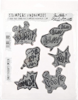 Stampers Anonymous Cling Stamp Crazy Thoughts CMS238
