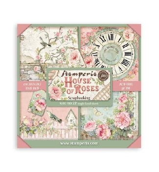 Stamperia MAXI Pad 20 x 20 cm House of Roses SBBSXB11