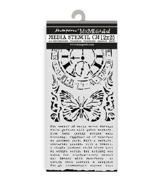 Stamperia Mask Stencil Clock and Butterfly KSTDL158