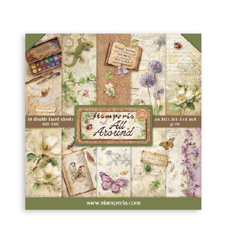 Stamperia Paper Pad Backgrounds 20 x 20 cm All Around SBBS143