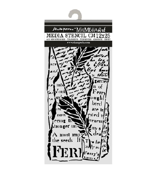 Stamperia Mask Stencil All Around Letter & Feathers KSTDL159