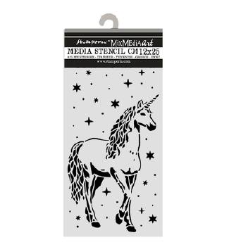 Stamperia Mask Stencil Wonderland Unicorn KSTDL162