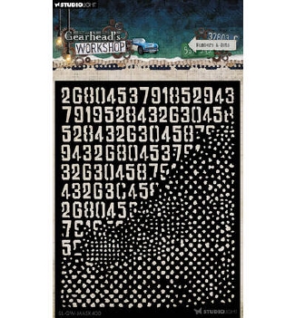 Studio Light Mask Stencil Gearhead's Workshop Numbers & Dots SL-GW-MASK400