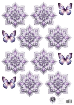 Fairybells Combi Knipvel voor Pop-Up en Decoupage Lila A 99083/011