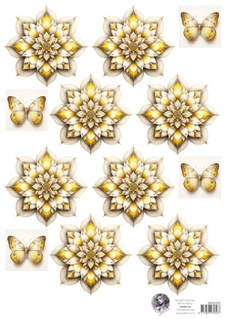 Fairybells Combi Knipvel voor Pop-Up en Decoupage Geel A 99083/005
