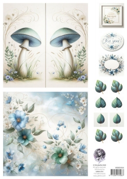 Fairybells Combi Knipvel voor Pop-Up en Decoupage Blauw C 99083/004
