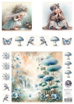 Fairybells Combi Knipvel voor Pop-Up en Decoupage Blauw B 99083/003