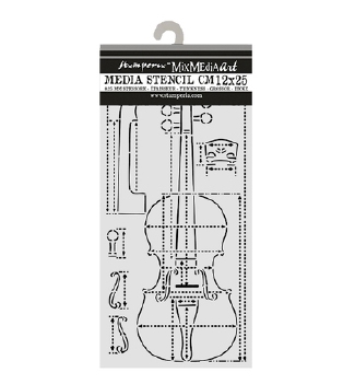 Stamperia Mask Stencil Symphony Violin Sections KSTDL166