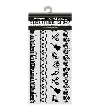 Stamperia Mask Stencil Symphony Borders KSTDL165