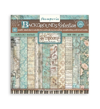 Stamperia Paper Pad Backgrounds 20 x 20 cm Symphony SBBS145