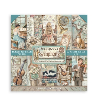 Stamperia Paper Pad 20 x 20 cm Symphony SBBS144