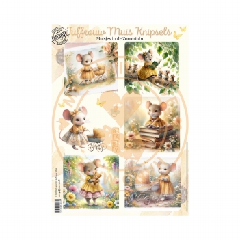 Juffrouw Muis Knipvel Muisjes in de Zomertuin JM-KV-003