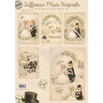 Juffrouw Muis Knipvel Weddingmice Romantic JM-KV-005