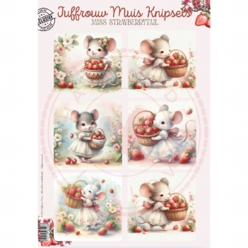 Juffrouw Muis Knipvel Miss Strawberrytail JM-KV-009