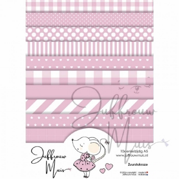 Juffrouw Muis Papierblok A5 Zuurstokroze JM-PBA5-002