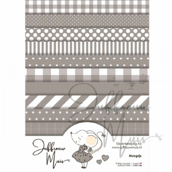 Juffrouw Muis Papierblok A5 Muisgrijs JM-PBA5-004