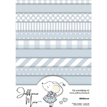 Juffrouw Muis Papierblok A5 Mistblauw JM-PBA5-009