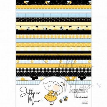 Juffrouw Muis Papierblok A4 Bee Inspired JM-PBA4-002