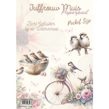 Juffrouw Muis Collage Papierblok A5 Gefluister bij de Waterschaal JM-CPBA5-001