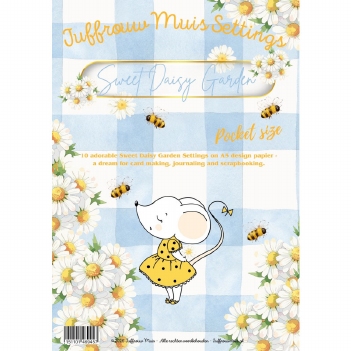 Juffrouw Muis Collage Papierblok A5 Sweet Daisy Garden JM-CPBA5-002