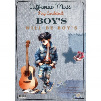 Juffrouw Muis Collage Papierblok A5 Boys will be Boys JM-CPBA5-003
