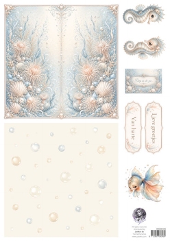 Fairybells Combi Knipvel voor Pop-Up en Decoupage Zee Blauw C 99083/025