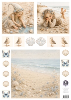 Fairybells Combi Knipvel voor Pop-Up en Decoupage Strand Beige B 99083/022