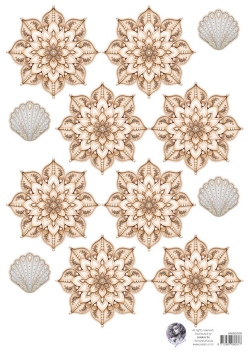 Fairybells Combi Knipvel voor Pop-Up en Decoupage Schelpenbloem Beige A 99083/020