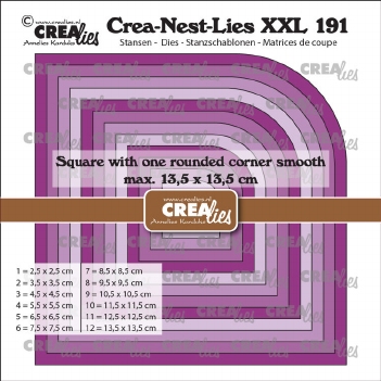 Crea-Nest-Lies set Snijmal Square Rounded Corner Smooth CLNestXXL191