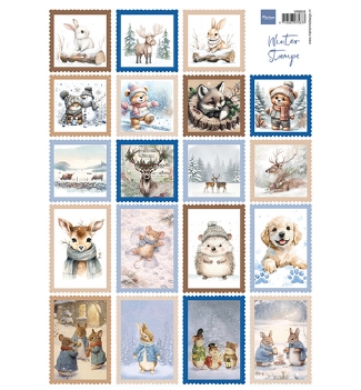 Marianne Design Knipvel Winter Stamps VK9654