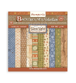 Stamperia Paper Pad Backgrounds 20 x 20 cm Silent Night SBBS149